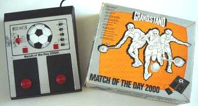 Grandstand Match of the Day 2000 (soccer sticker on console)